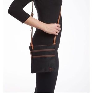 Dooney & Bourke Black/Brown Nylon Crossbody